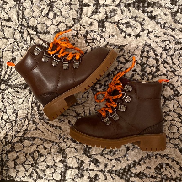 New Original Penguin NWOT Toddler Brown Outdoor Winter Fall Boots 6 - Picture 1 of 10